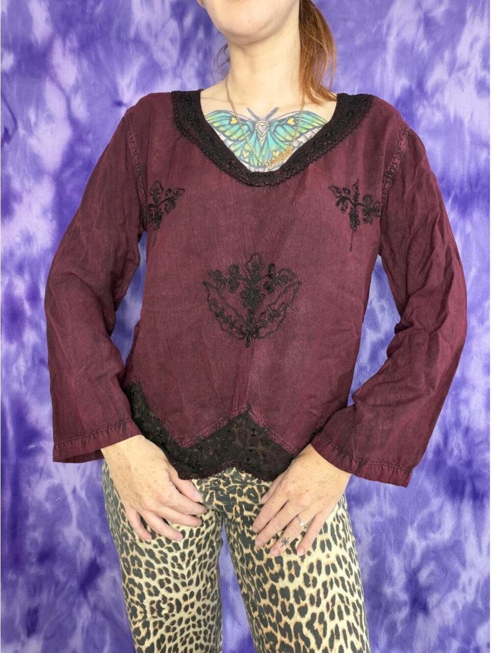 Soho Clothing Company burgundy blouse